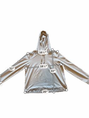 Vuori Light Gray Hooded Pullover Sweatshirt